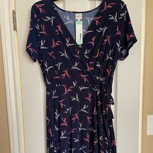 Faux Wrap Knit Dress